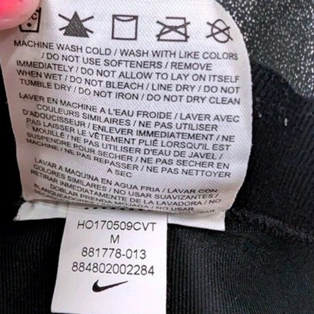 Nike ~ Pro Leggings ~ Women Medium ~ Black Metallic Shimmer ~ Dri-FIT 881778-013 - Picture 4 of 16